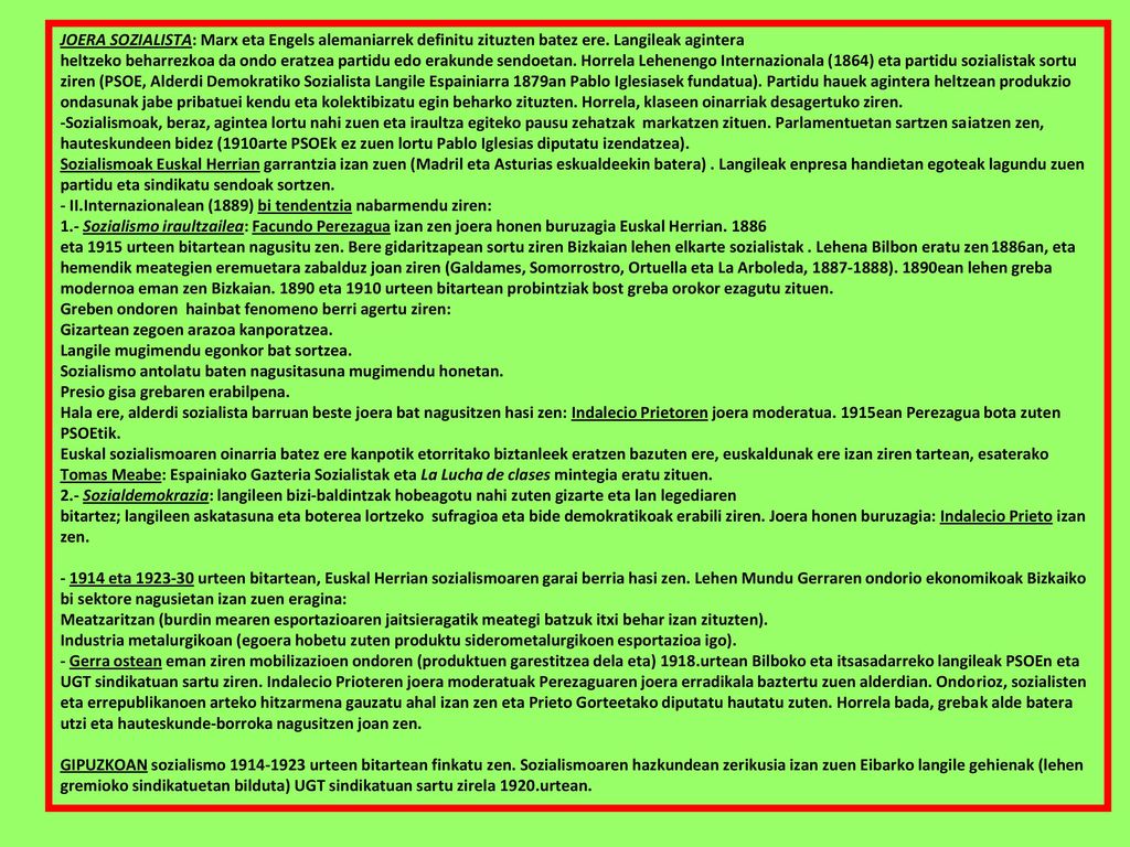 JOERA SOZIALISTA: Marx eta Engels alemaniarrek definitu zituzten batez ere. Langileak agintera