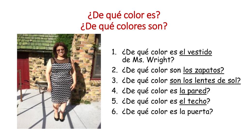¿De qué color es ¿De qué colores son