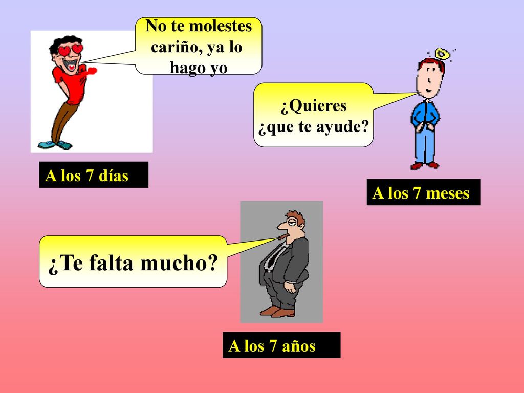 ¿Te falta mucho No te molestes cariño, ya lo hago yo ¿Quieres