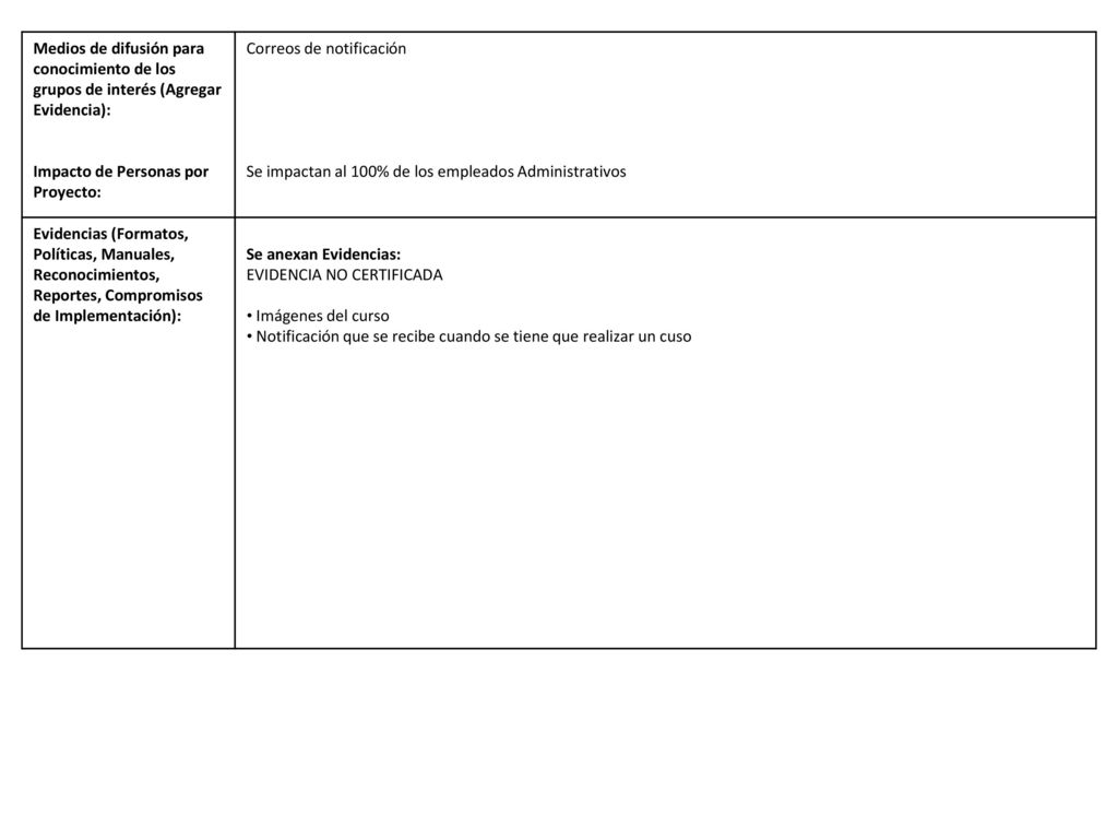 Medios de difusión para conocimiento de los grupos de interés (Agregar Evidencia):