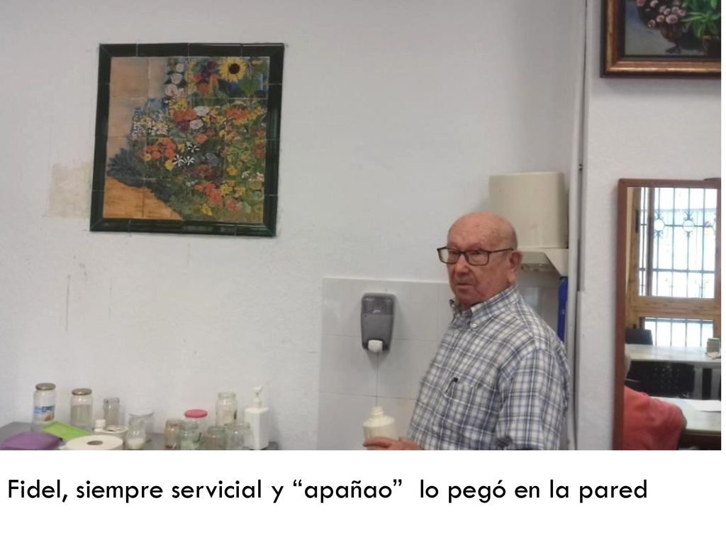 Fidel, siempre servicial y apañao lo pegó en la pared