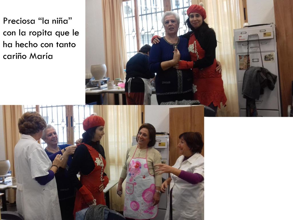 Preciosa la niña con la ropita que le ha hecho con tanto cariño María