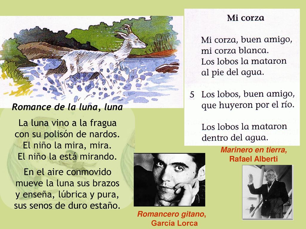 Romance de la luna, luna La luna vino a la fragua con su polisón de nardos. El niño la mira, mira. El niño la está mirando.