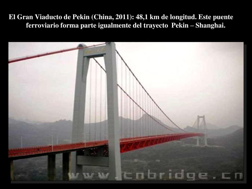 El Gran Viaducto de Pekin (China, 2011): 48,1 km de longitud