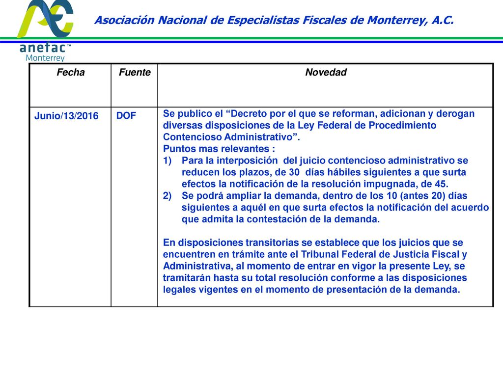 Asociación Nacional de Especialistas Fiscales de Monterrey, A.C.