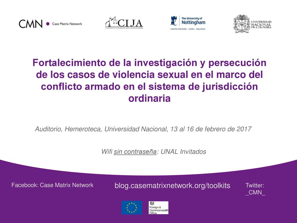Fortalecimiento de la investigación y persecución de los casos de violencia sexual en el marco del conflicto armado en el sistema de jurisdicción ordinaria