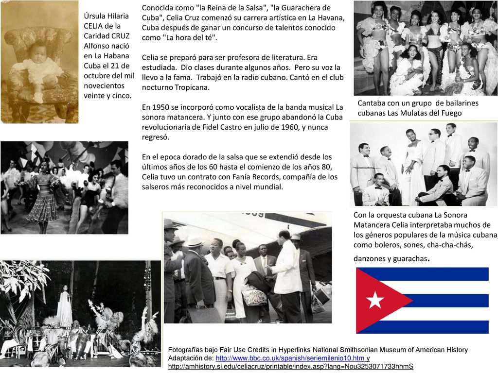 Cantaba con un grupo de bailarines cubanas Las Mulatas del Fuego