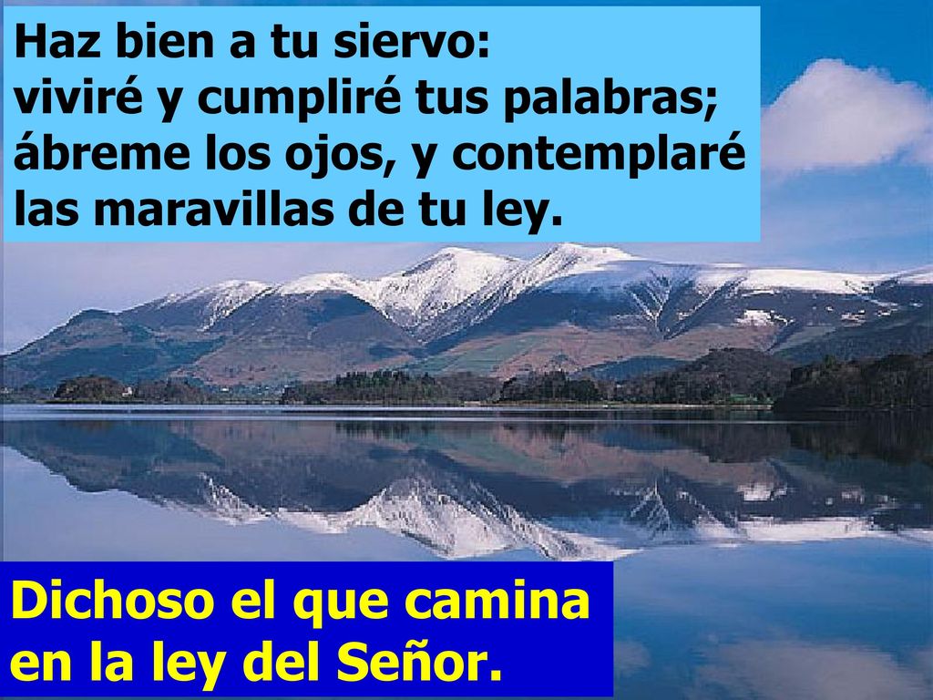Dichoso el que camina en la ley del Señor.