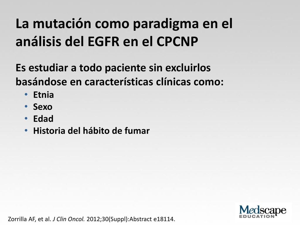 La mutación como paradigma en el análisis del EGFR en el CPCNP