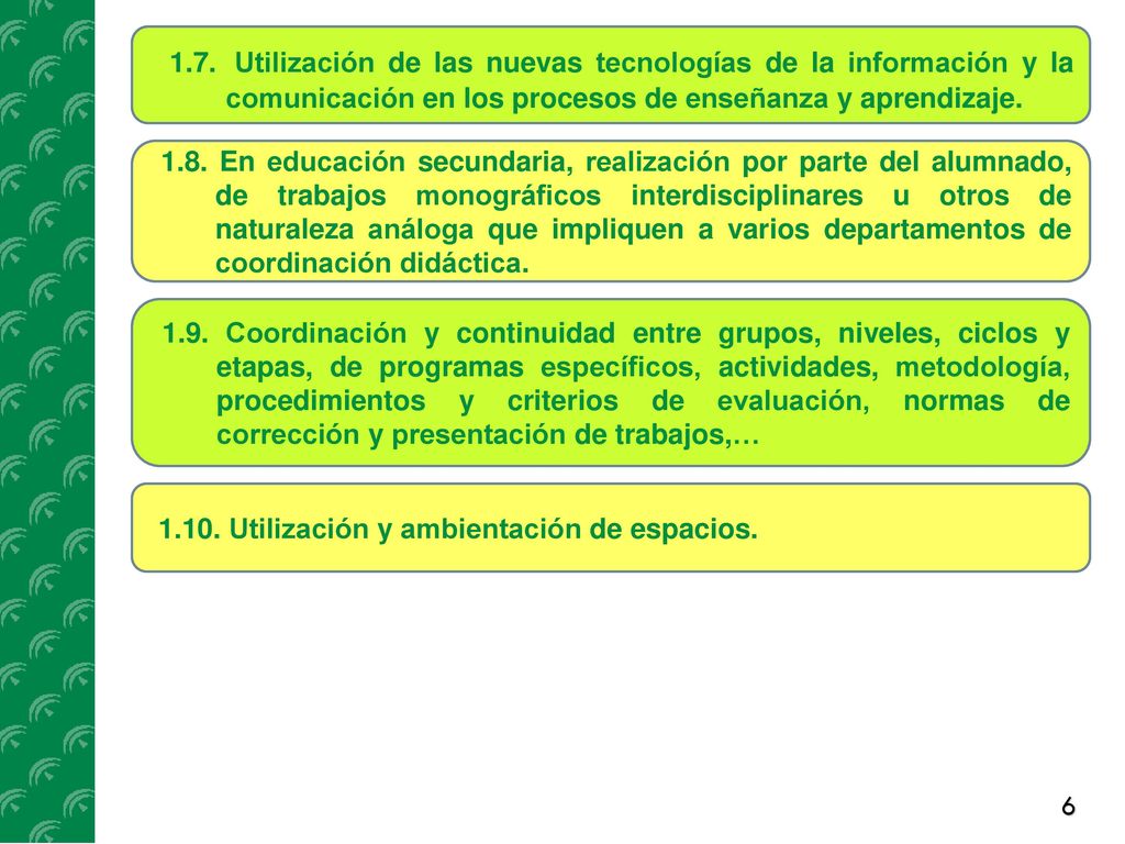 1.7. Utilización de las nuevas tecnologías de la información y la comunicación en los procesos de enseñanza y aprendizaje.