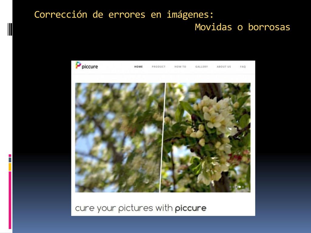 Corrección de errores en imágenes: Movidas o borrosas