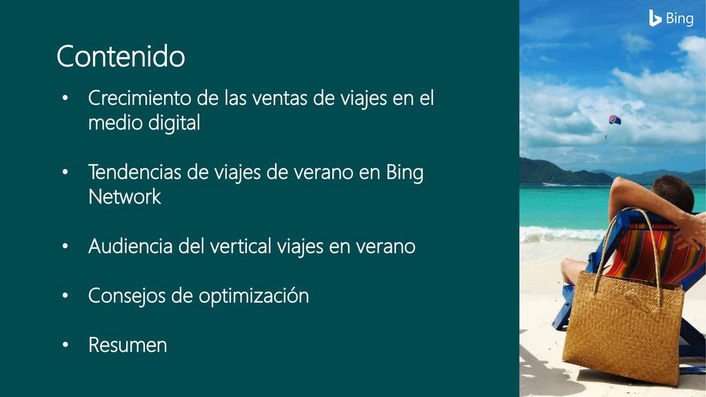Contenido Crecimiento de las ventas de viajes en el medio digital