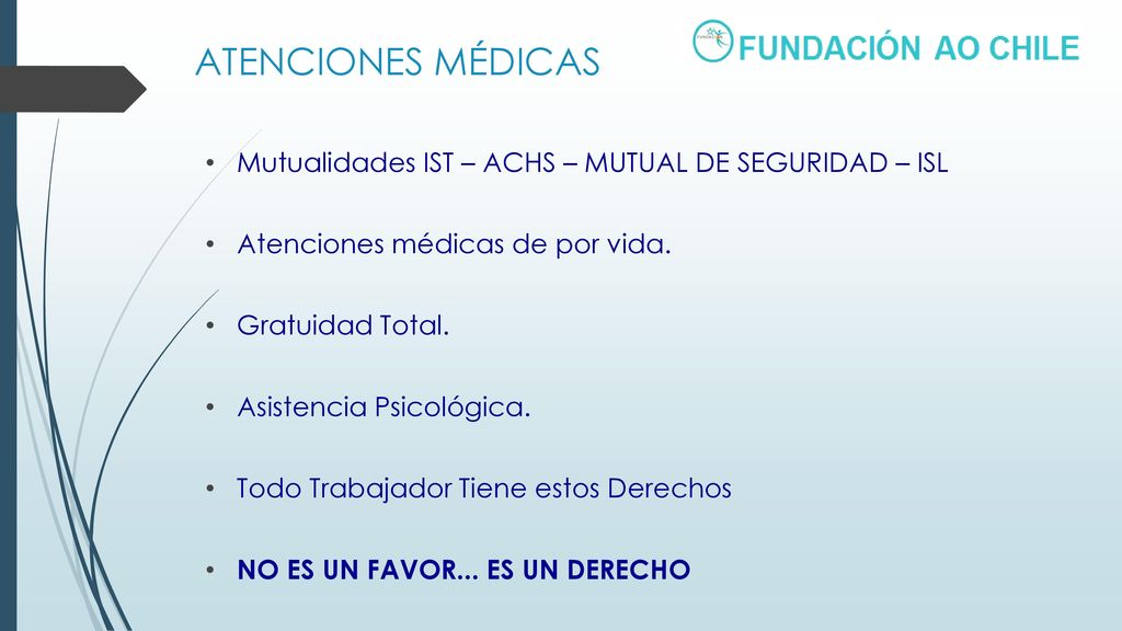 ATENCIONES MÉDICAS Mutualidades IST – ACHS – MUTUAL DE SEGURIDAD – ISL