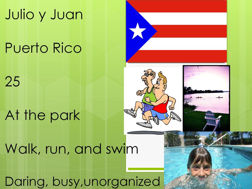Julio y Juan Puerto Rico 25 At the park Walk, run, and swim