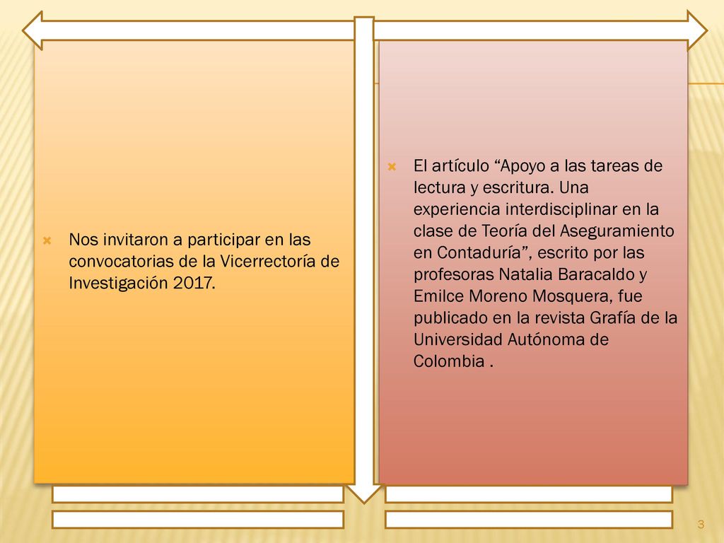 Nos invitaron a participar en las convocatorias de la Vicerrectoría de Investigación 2017.