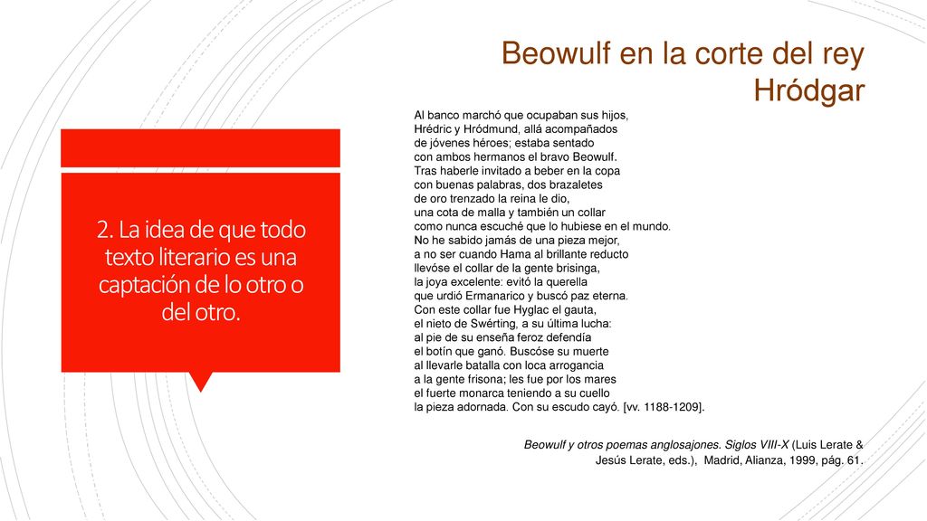 Beowulf en la corte del rey Hródgar