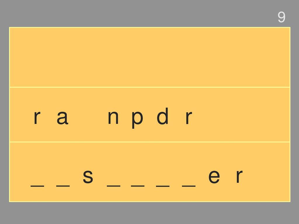 9 r a n p d r _ _ s _ _ _ _ e r