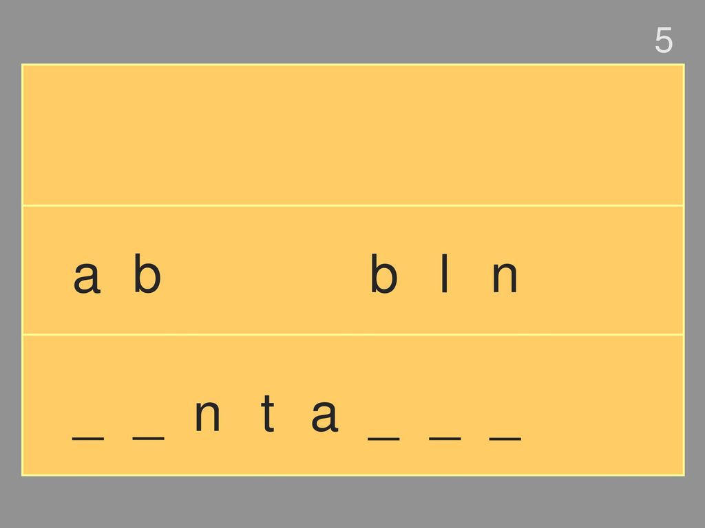 5 a b b l n _ _ n t a _ _ _