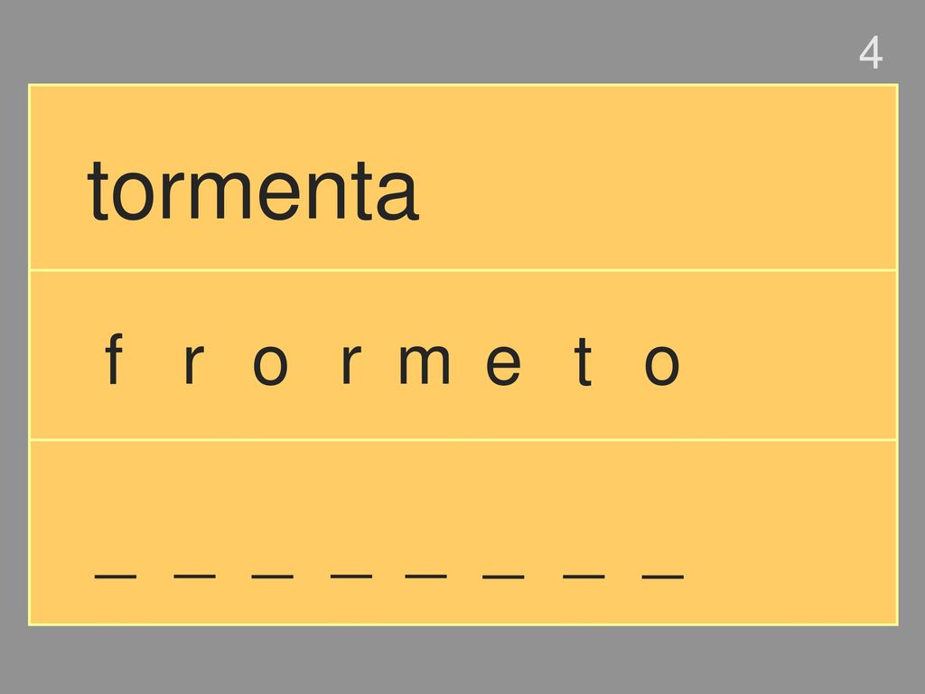 4 tormenta f r o r m e t o _ _ _ _ _ _ _ _