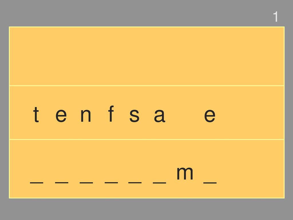 1 t e n f s a e _ _ _ _ _ _ m _