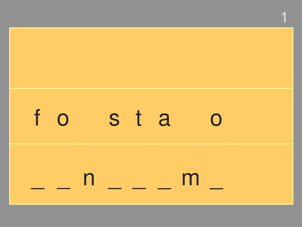 1 f o s t a o _ _ n _ _ _ m _