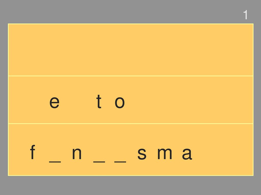 1 e t o f _ n _ _ s m a