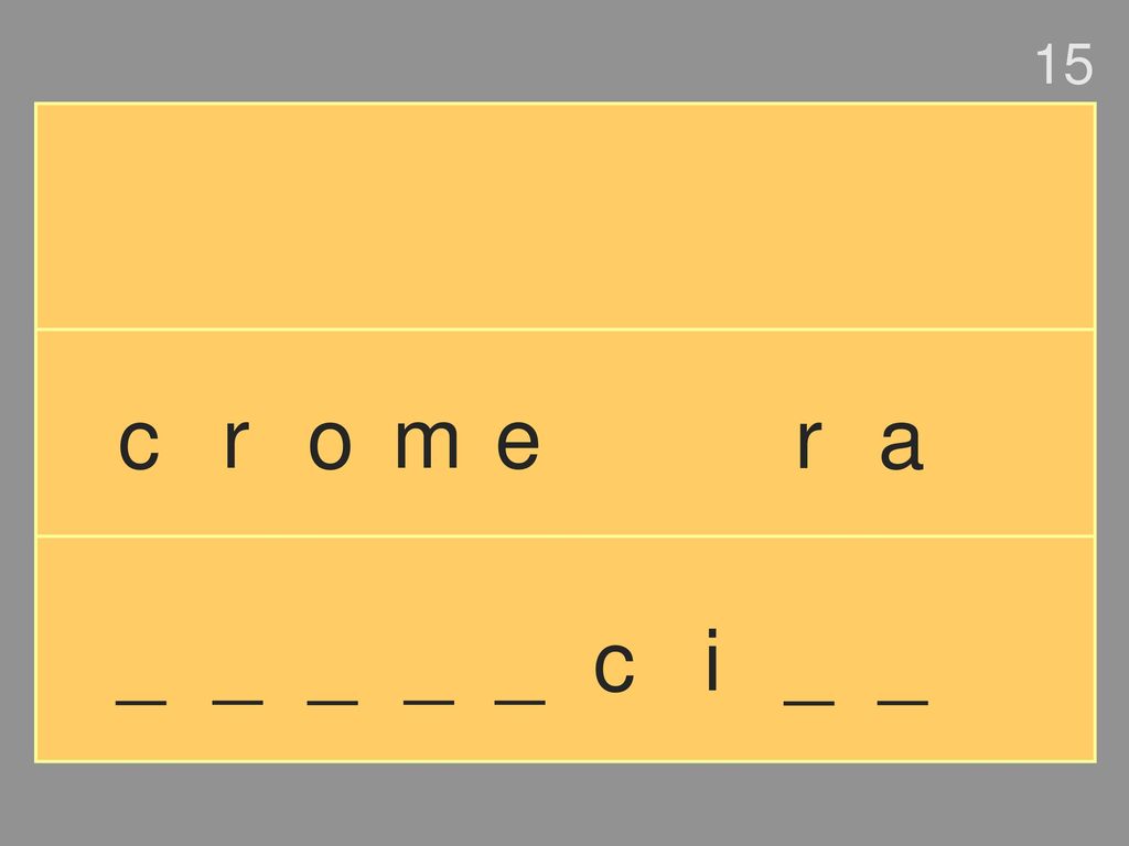15 c r o m e r a _ _ _ _ _ c i _ _