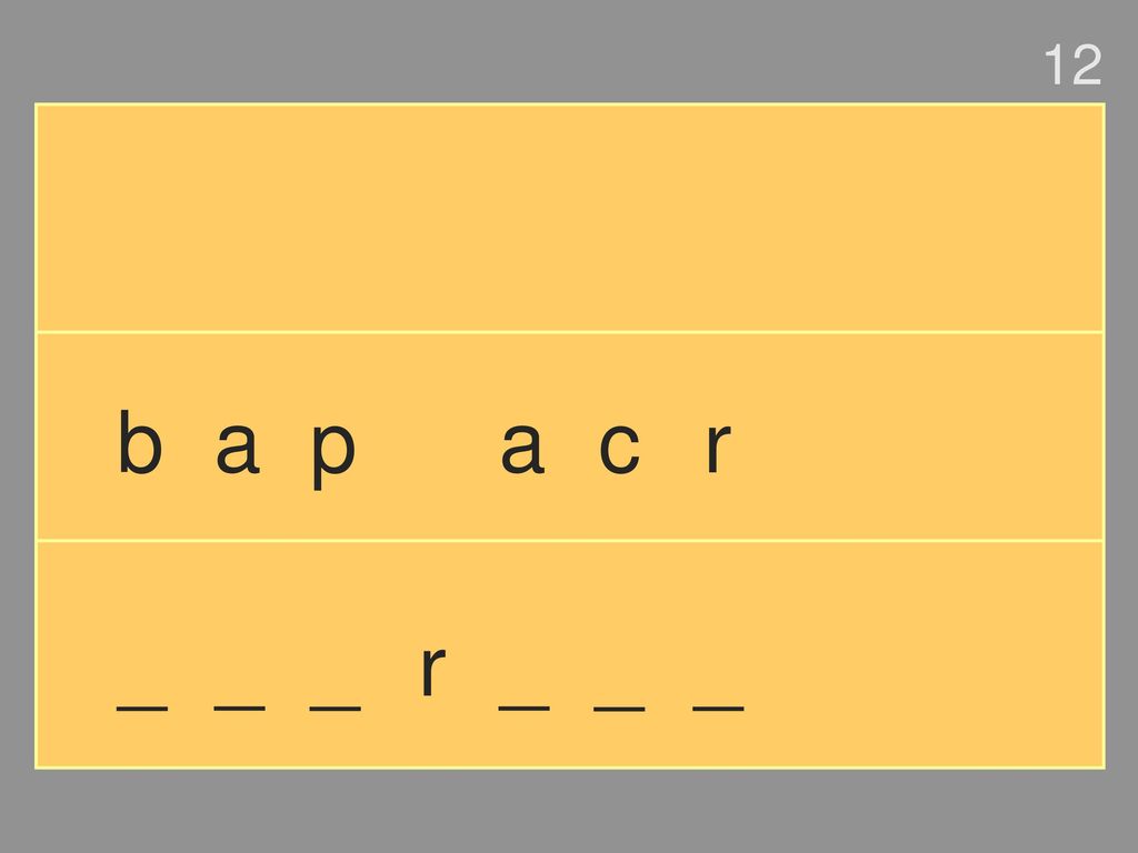 12 b a p a c r _ _ _ r _ _ _