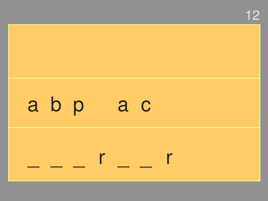 12 a b p a c _ _ _ r _ _ r