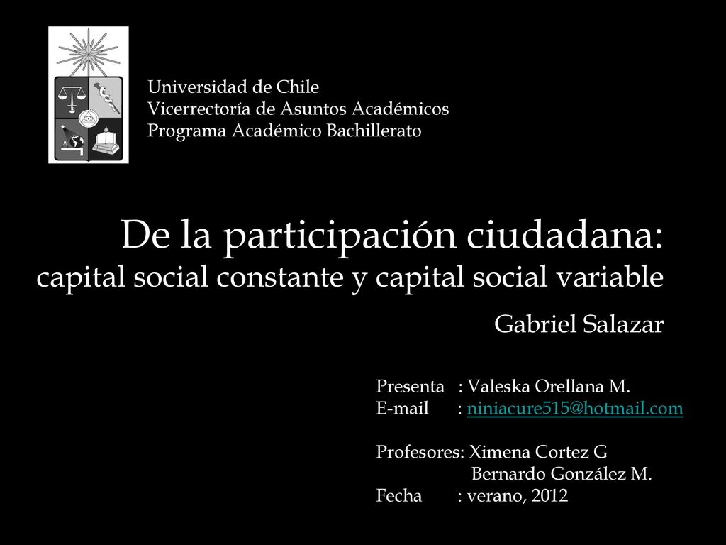 Universidad de Chile Vicerrectoría de Asuntos Académicos. Programa Académico Bachillerato.