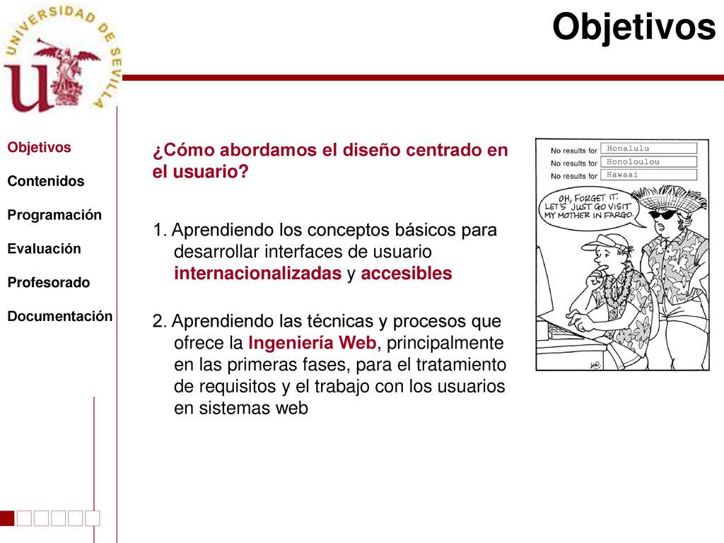 Objetivos ¿Cómo abordamos el diseño centrado en el usuario