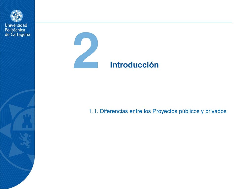 2 Introducción 1.1. Diferencias entre los Proyectos públicos y privados
