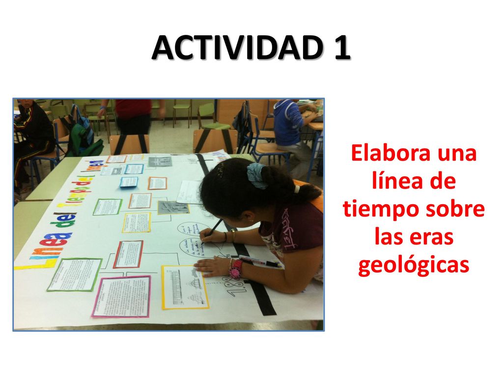 Elabora una línea de tiempo sobre las eras geológicas