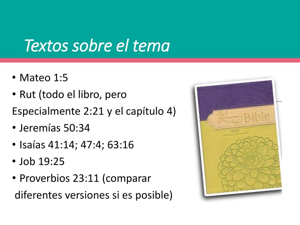 Textos sobre el tema Mateo 1:5 Rut (todo el libro, pero