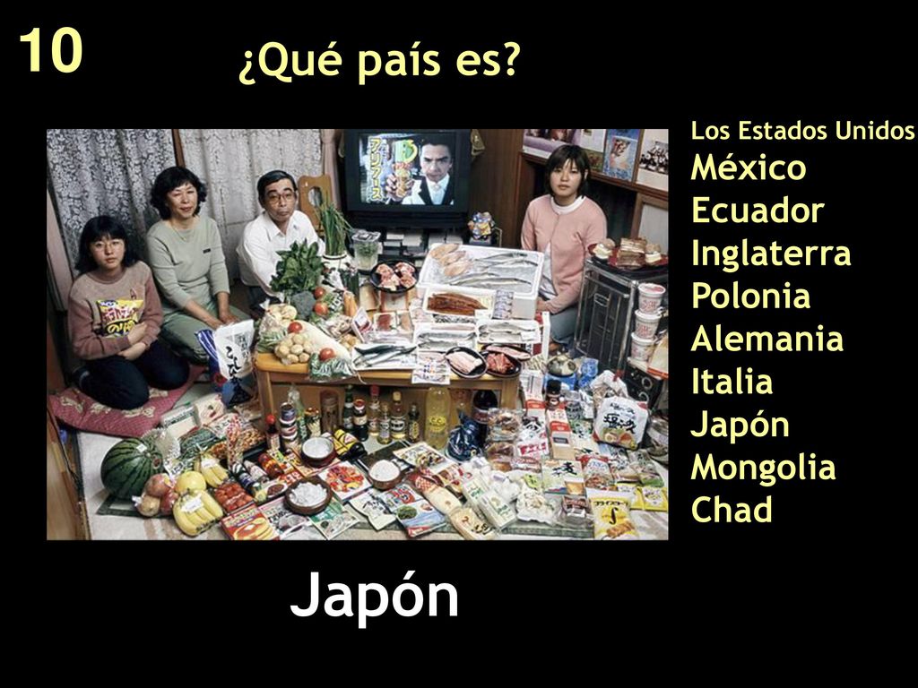 10 ¿Qué país es Los Estados Unidos México Ecuador Inglaterra Polonia Alemania Italia Japón Mongolia Chad.