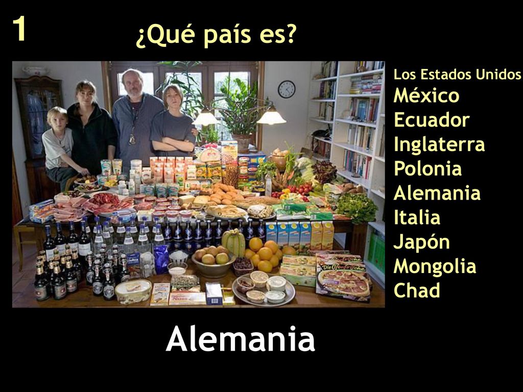 1 ¿Qué país es Los Estados Unidos México Ecuador Inglaterra Polonia Alemania Italia Japón Mongolia Chad.