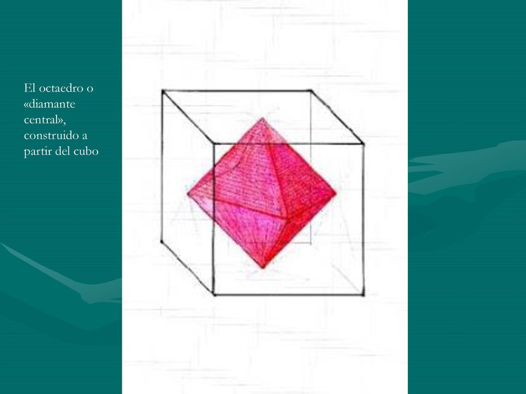 El octaedro o «diamante central», construido a partir del cubo