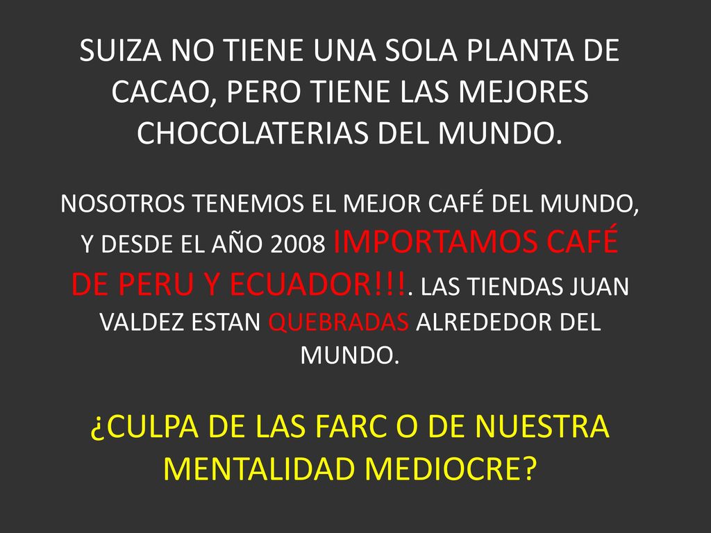 SUIZA NO TIENE UNA SOLA PLANTA DE CACAO, PERO TIENE LAS MEJORES CHOCOLATERIAS DEL MUNDO.