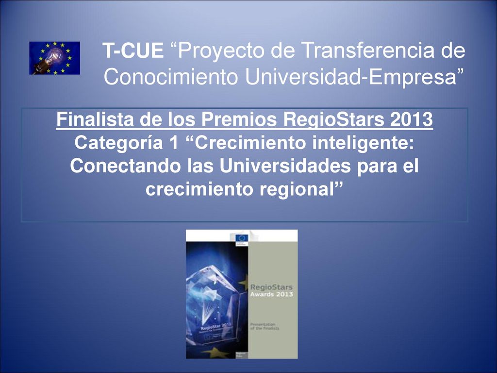 Finalista de los Premios RegioStars 2013