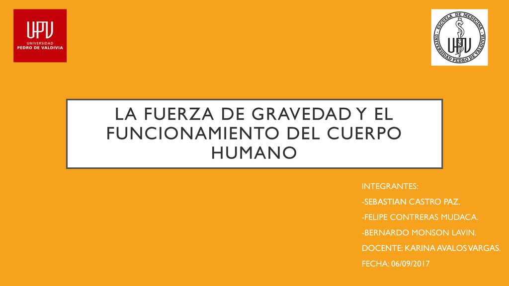 La fuerza de gravedad y el funcionamiento del cuerpo humano