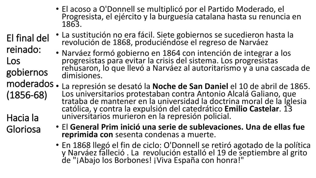 El acoso a O Donnell se multiplicó por el Partido Moderado, el Progresista, el ejército y la burguesía catalana hasta su renuncia en 1863.