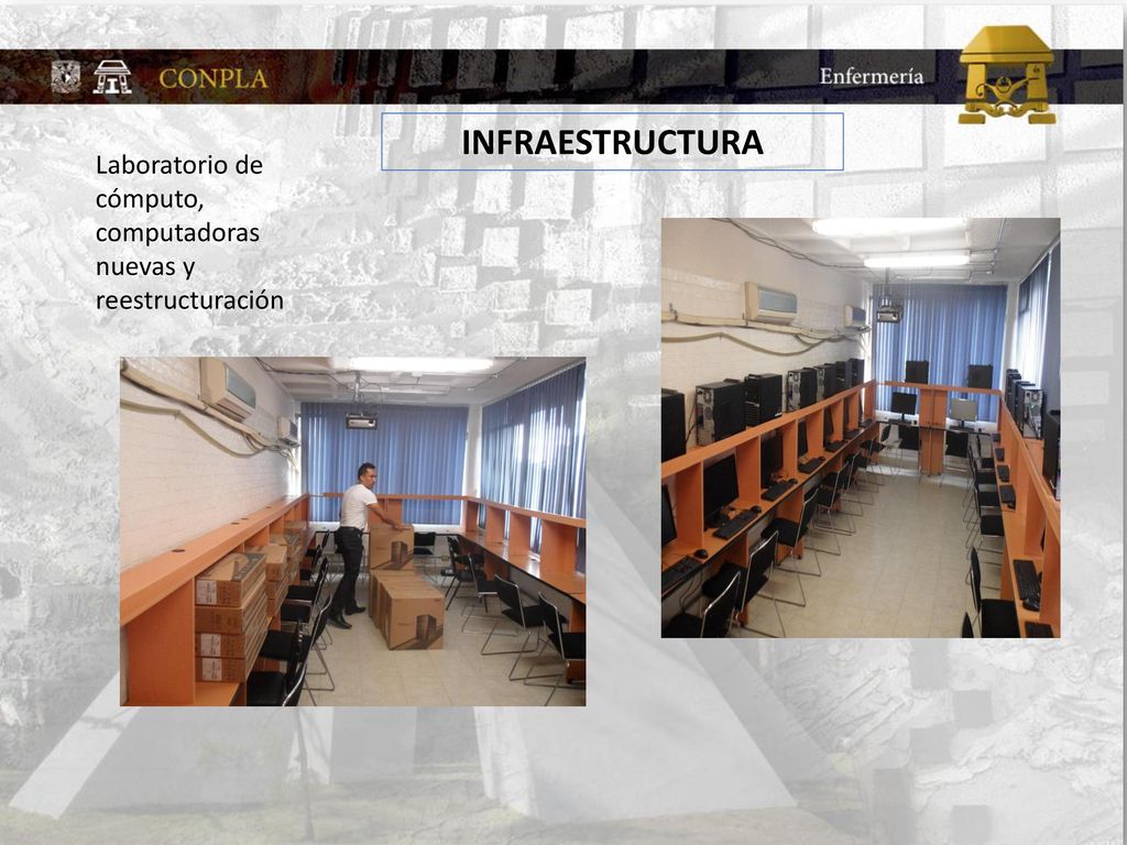 INFRAESTRUCTURA Laboratorio de cómputo, computadoras nuevas y reestructuración
