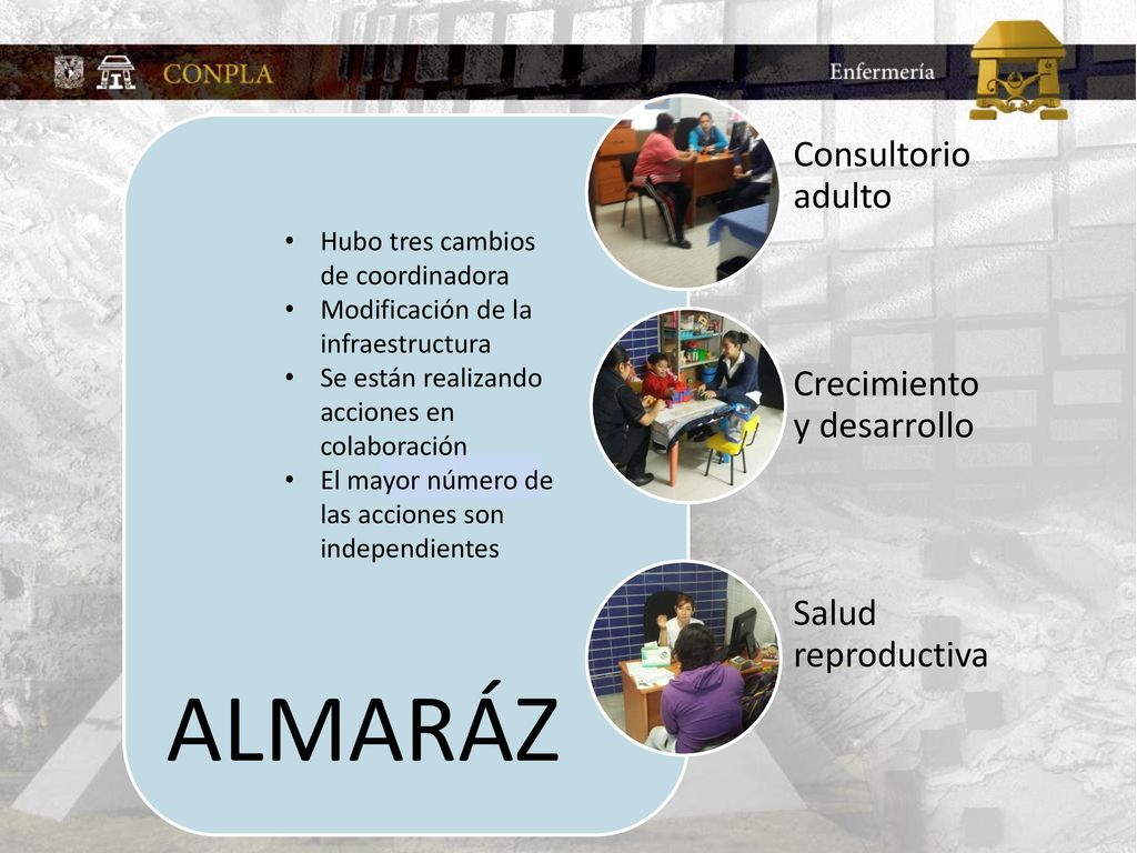 ALMARÁZ Consultorio adulto Crecimiento y desarrollo Salud reproductiva