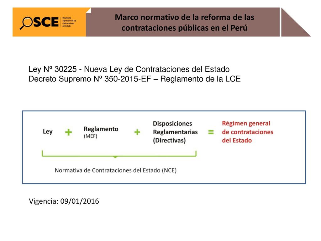 Marco normativo de la reforma de las contrataciones públicas en el Perú