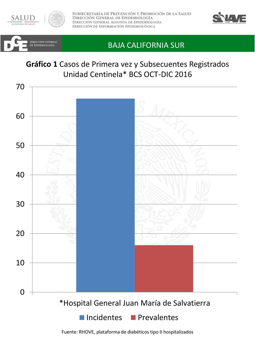 Fuente: RHOVE, plataforma de diabéticos tipo II hospitalizados