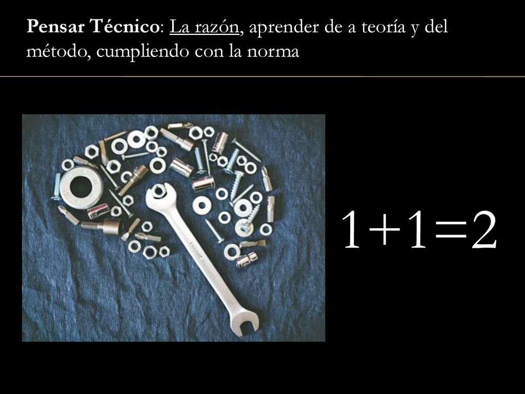 Pensar Técnico: La razón, aprender de a teoría y del método, cumpliendo con la norma