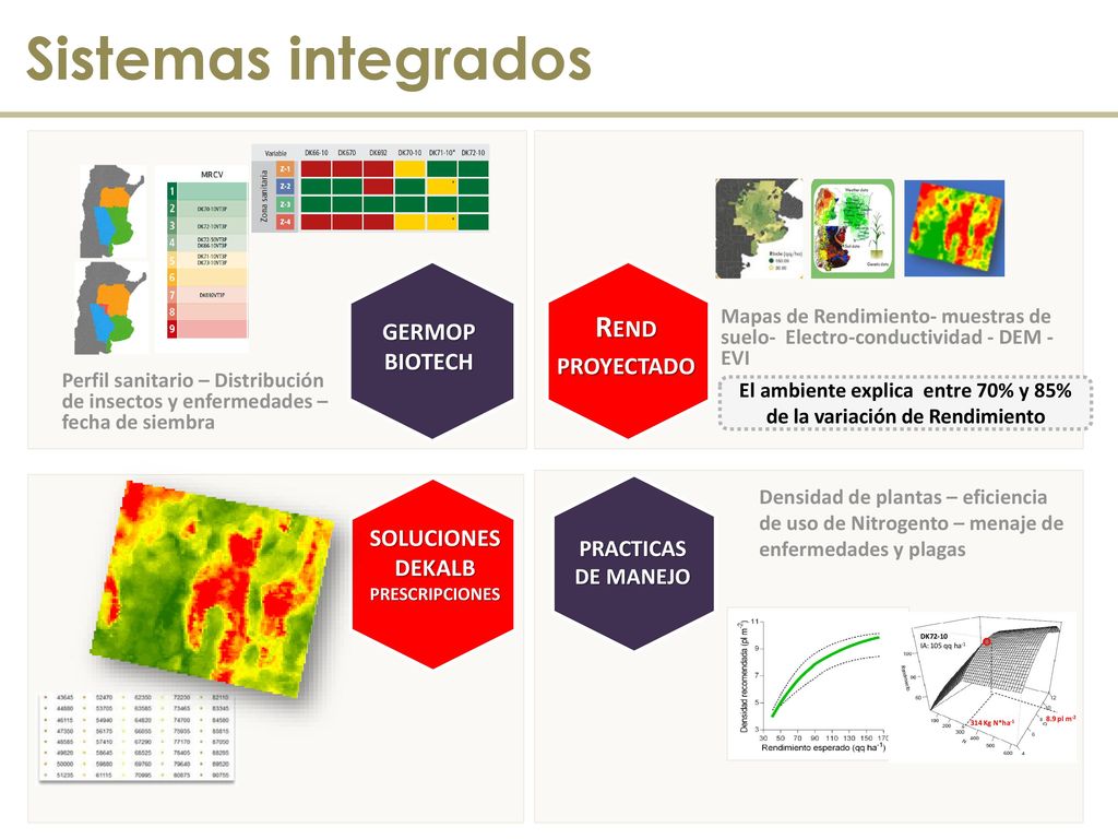 El ambiente explica entre 70% y 85% de la variación de Rendimiento