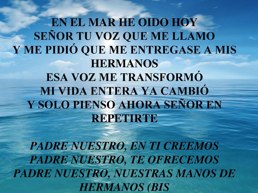 SEÑOR TU VOZ QUE ME LLAMO Y ME PIDIÓ QUE ME ENTREGASE A MIS HERMANOS