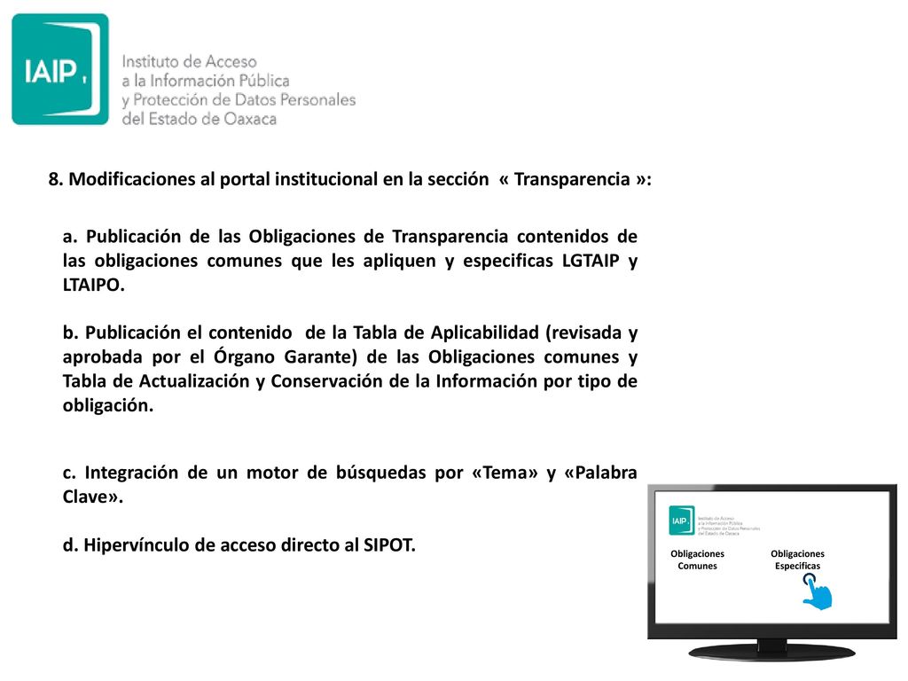 c. Integración de un motor de búsquedas por «Tema» y «Palabra Clave».