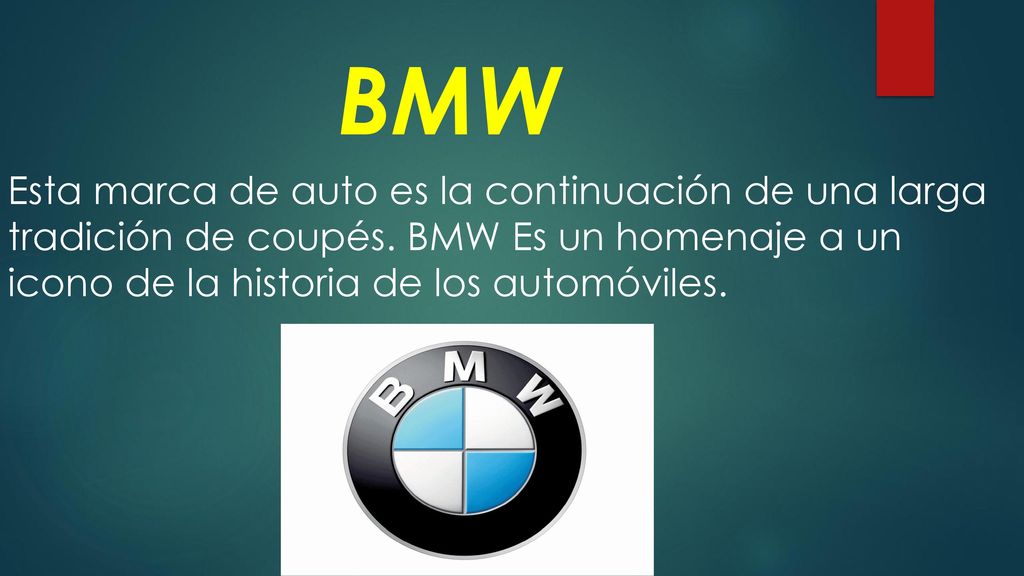 BMW Esta marca de auto es la continuación de una larga tradición de coupés.